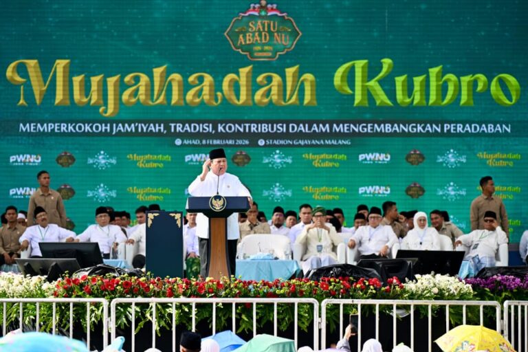 Presiden Prabowo Hadiri Mujahadah Kubro Satu Abad Nahdlatul Ulama di Malang