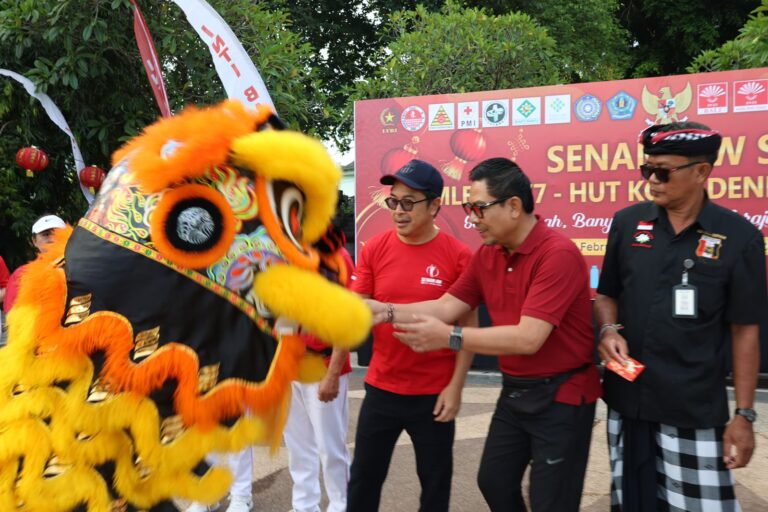 Senam AW S3 Perkuat Kebersamaan di Momentum Imlek dan HUT ke-238 Kota Denpasar